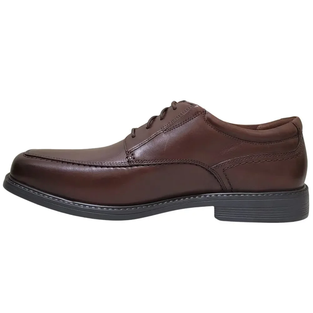 Clarks Men Dresslite Ace Derby Oxfords Size US 13W Mahogany Brown Leather